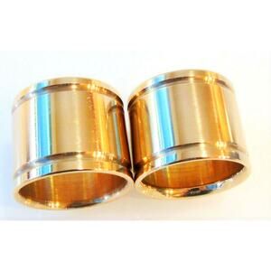 Brass Napkin Rings Holders Durable Gold Brass Metal 1.5" Round Solid Metal Vtg